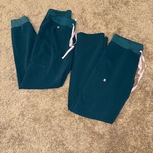 FIGS Caribbean blue pants - Zamora and Kade